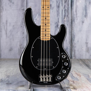 Ernie Ball Music Man StingRay Special Bass Guitar, Black, front closeup