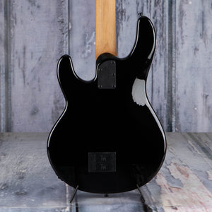 Ernie Ball Music Man StingRay Special Bass Guitar, Black, back closeup