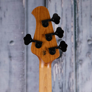 Ernie Ball Music Man StingRay Special Bass Guitar, Black, back headstock