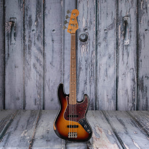 Fender 60th Anniversary Road Worn Jazz Bass Guitar, 3-Color Sunburst, front