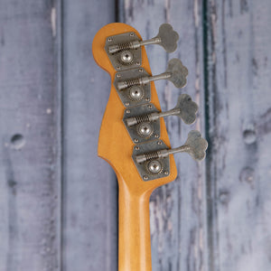 Fender 60th Anniversary Road Worn Jazz Bass Guitar, 3-Color Sunburst, back headstock