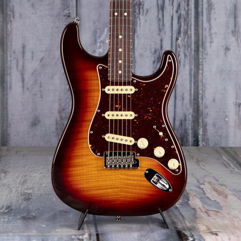 Fender 70th Anniversary American Professional II Stratocaster Electric Guitar, Comet Burst, front closeup