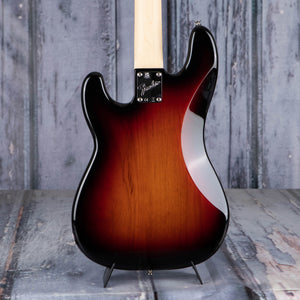 Fender American Performer Precision Bass Guitar, 3-Color Sunburst, back closeup
