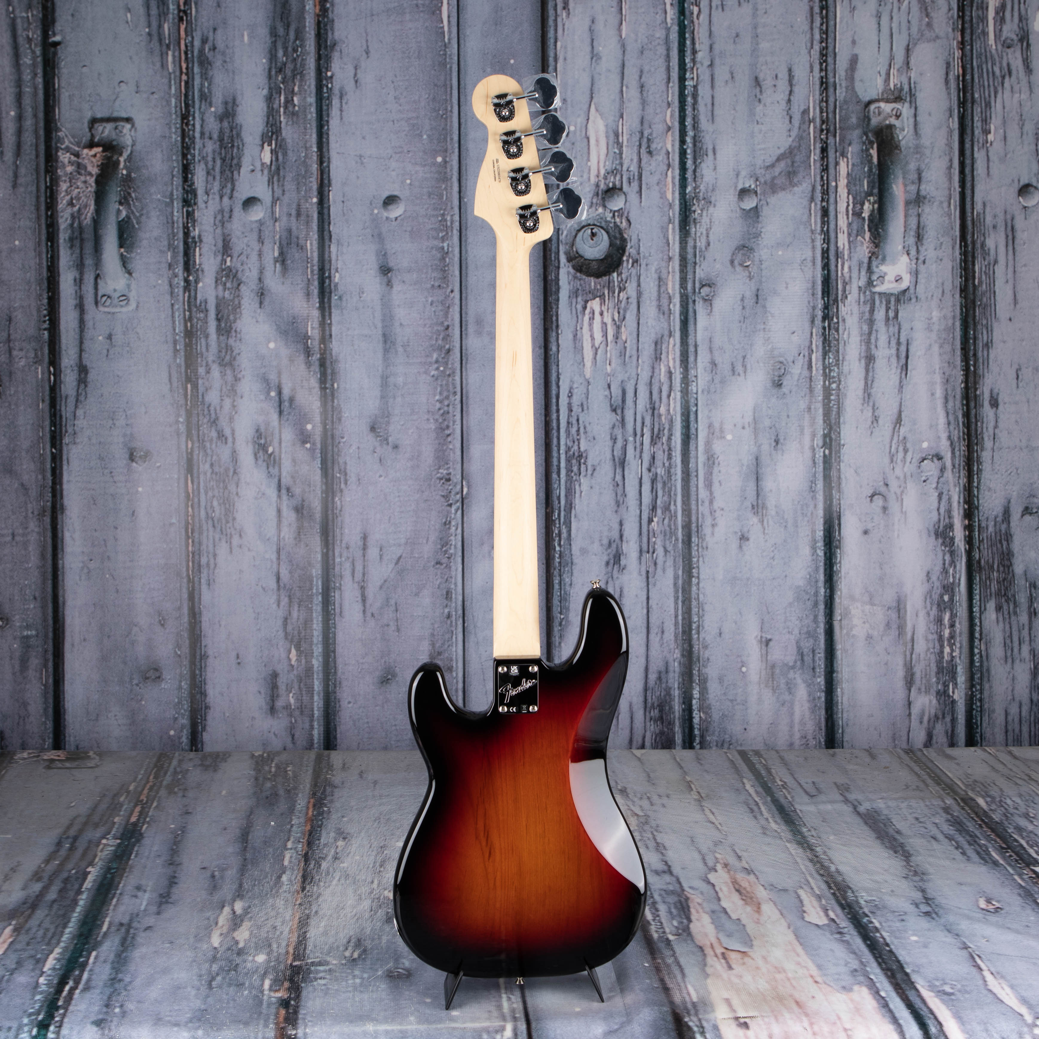 Fender American Performer Precision Bass Guitar, 3-Color Sunburst, back
