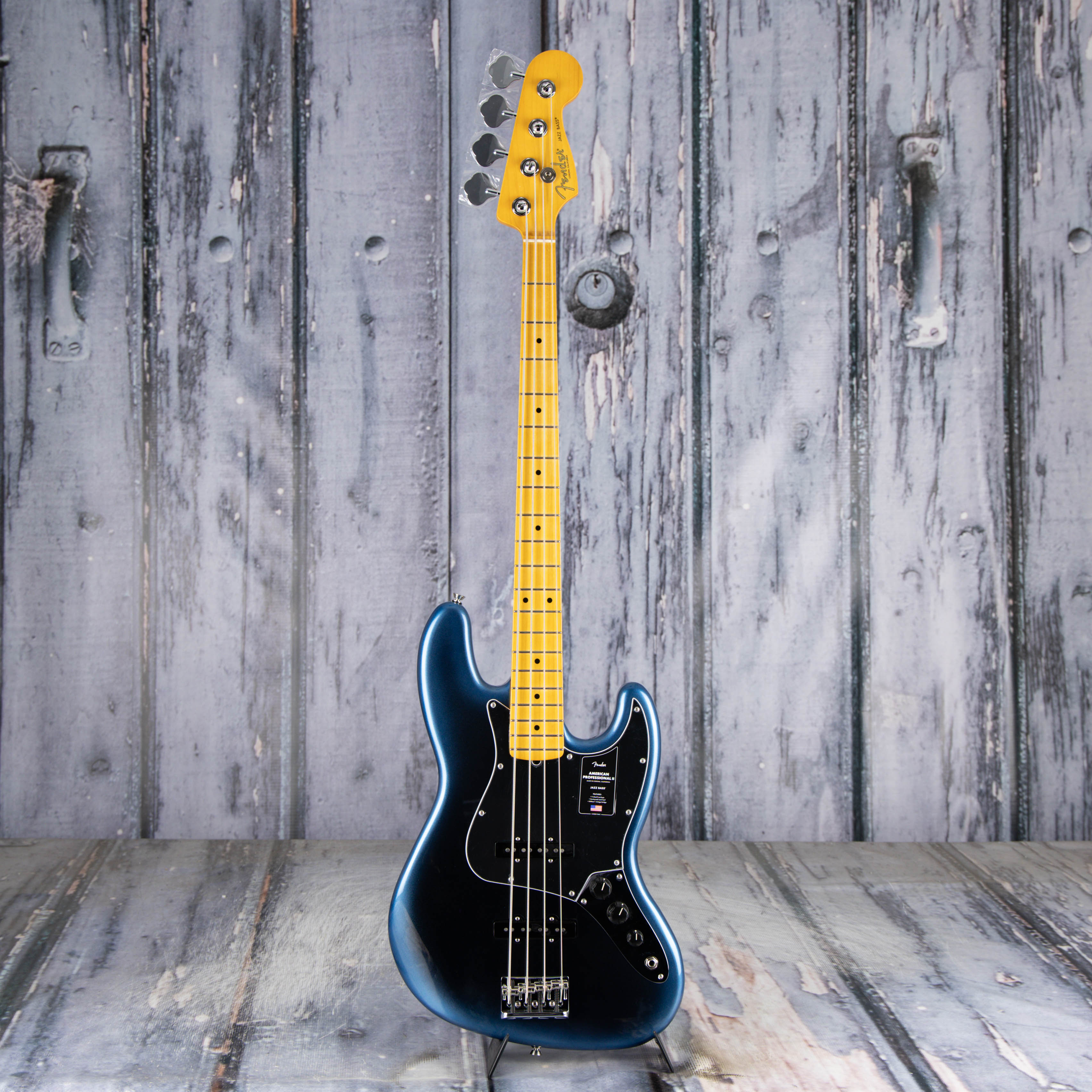 Fender American Professional II Jazz Bass Electric Guitar, Dark Night, front