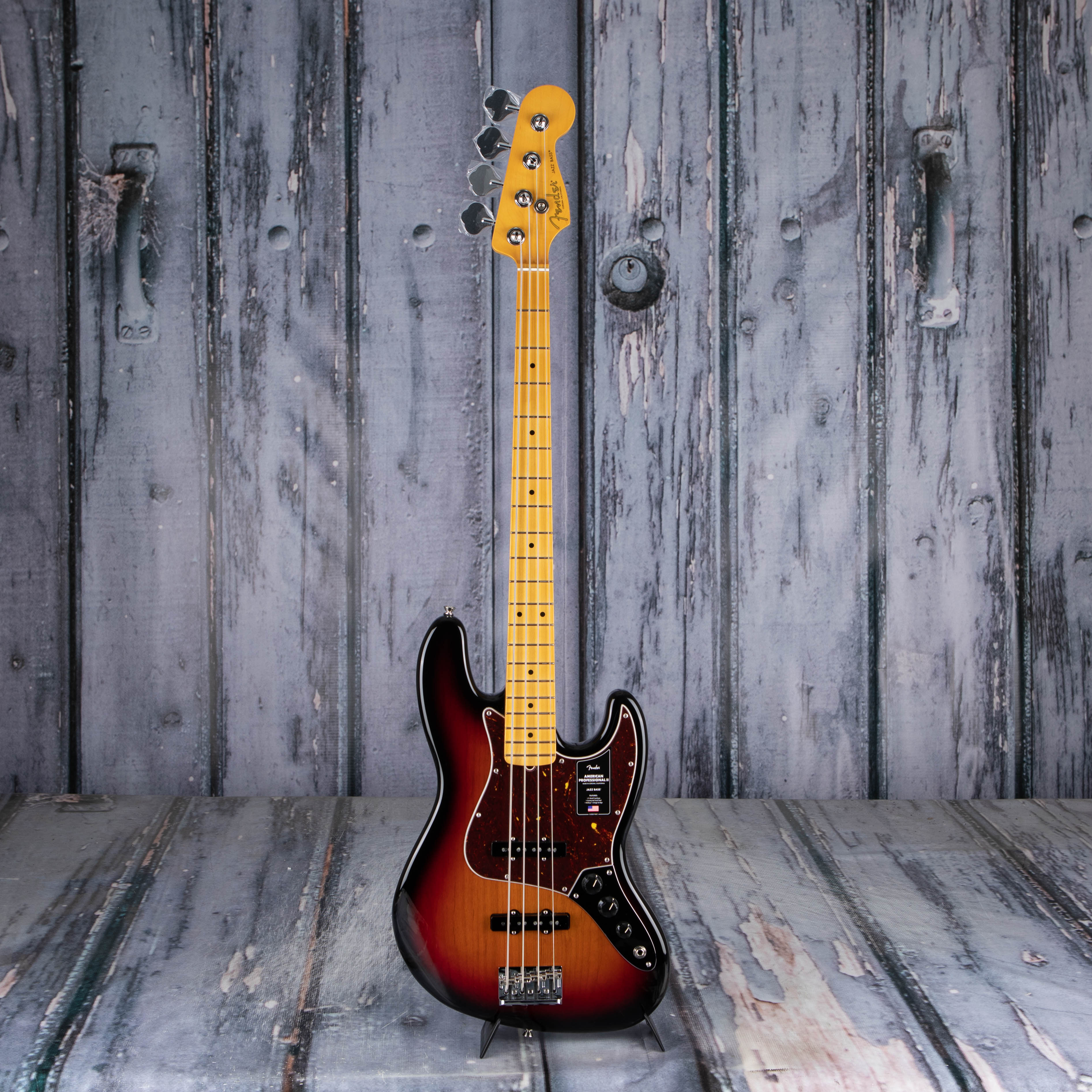 Fender American Professional II Jazz Bass Guitar, 3-Color Sunburst, front