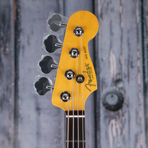 Fender American Professional II Jazz Bass Guitar, Black, front headstock
