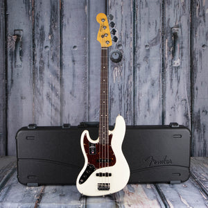 Fender American Professional II Jazz Bass Left-Handed Guitar, Olympic White, case