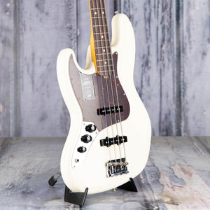 Fender American Professional II Jazz Bass Left-Handed Guitar, Olympic White, angle