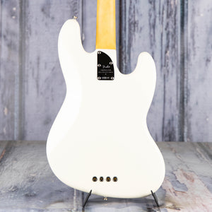 Fender American Professional II Jazz Bass Left-Handed Guitar, Olympic White, back closeup