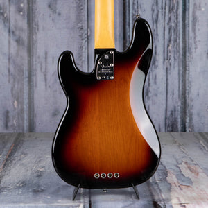 Fender American Professional II Precision Bass Guitar, 3-Color Sunburst, back closeup