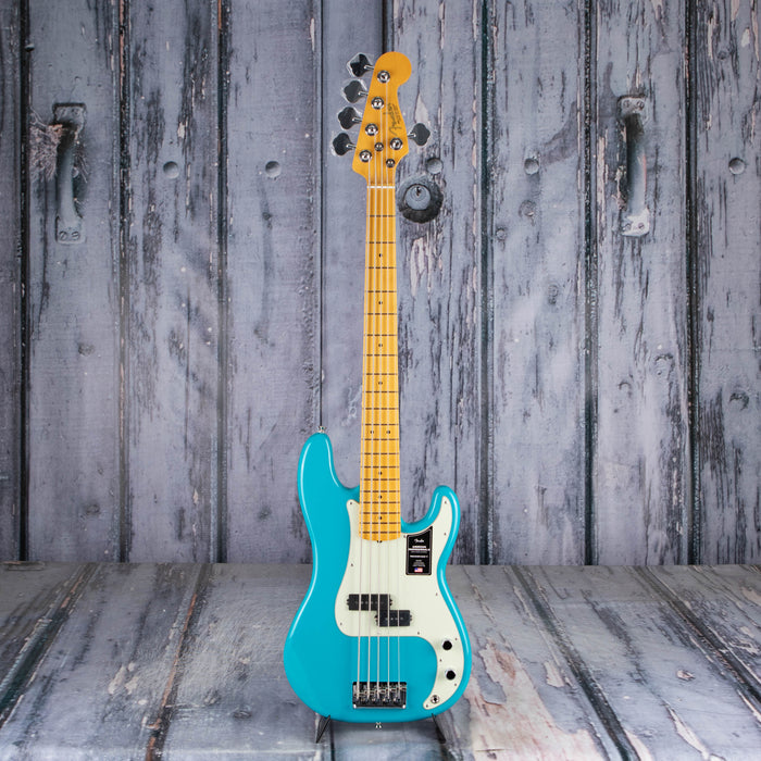 Fender American Professional II Precision Bass V 5-String, Miami Blue