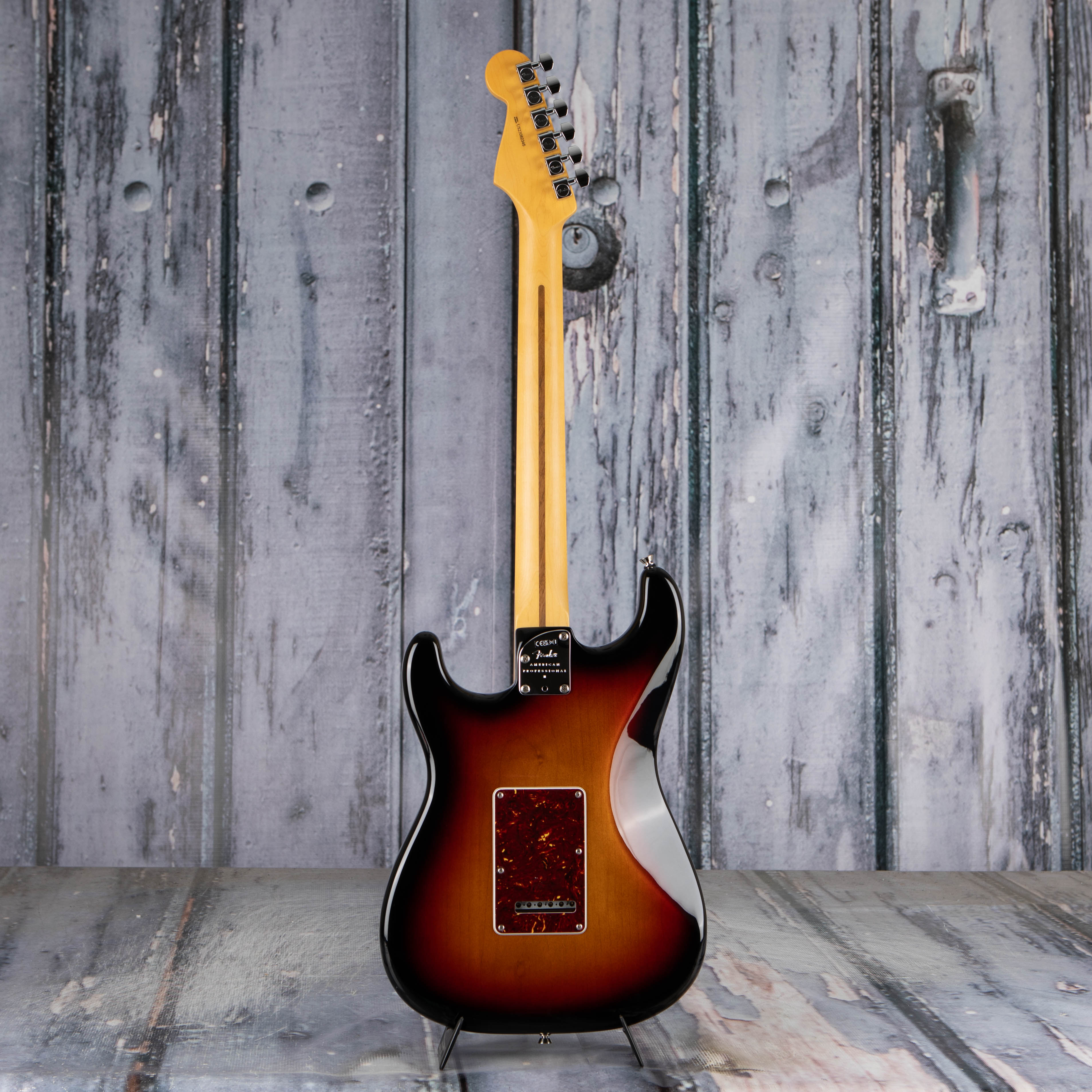 Fender American Professional II Stratocaster Electric Guitar, 3-Color Sunburst, back