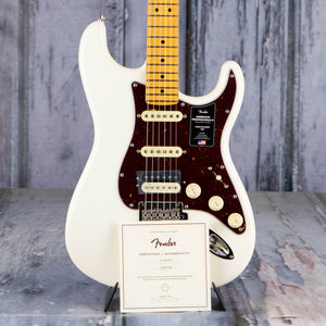 Fender American Professional II Stratocaster Electric Guitar, HSS, Olympic White, coa