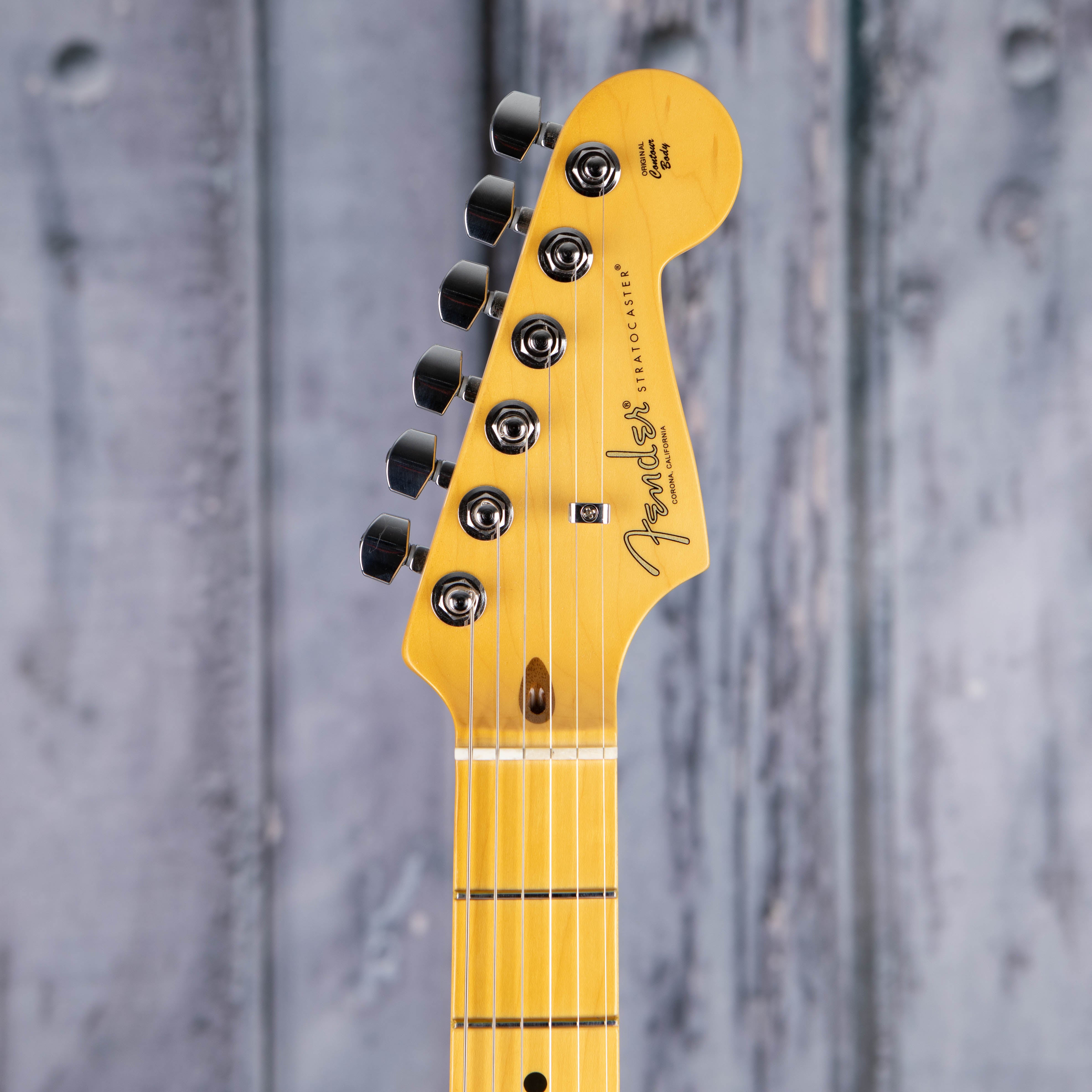 Fender American Professional II Stratocaster Electric Guitar, Maple Fingerboard, Anniversary 2-Color Sunburst, front headstock