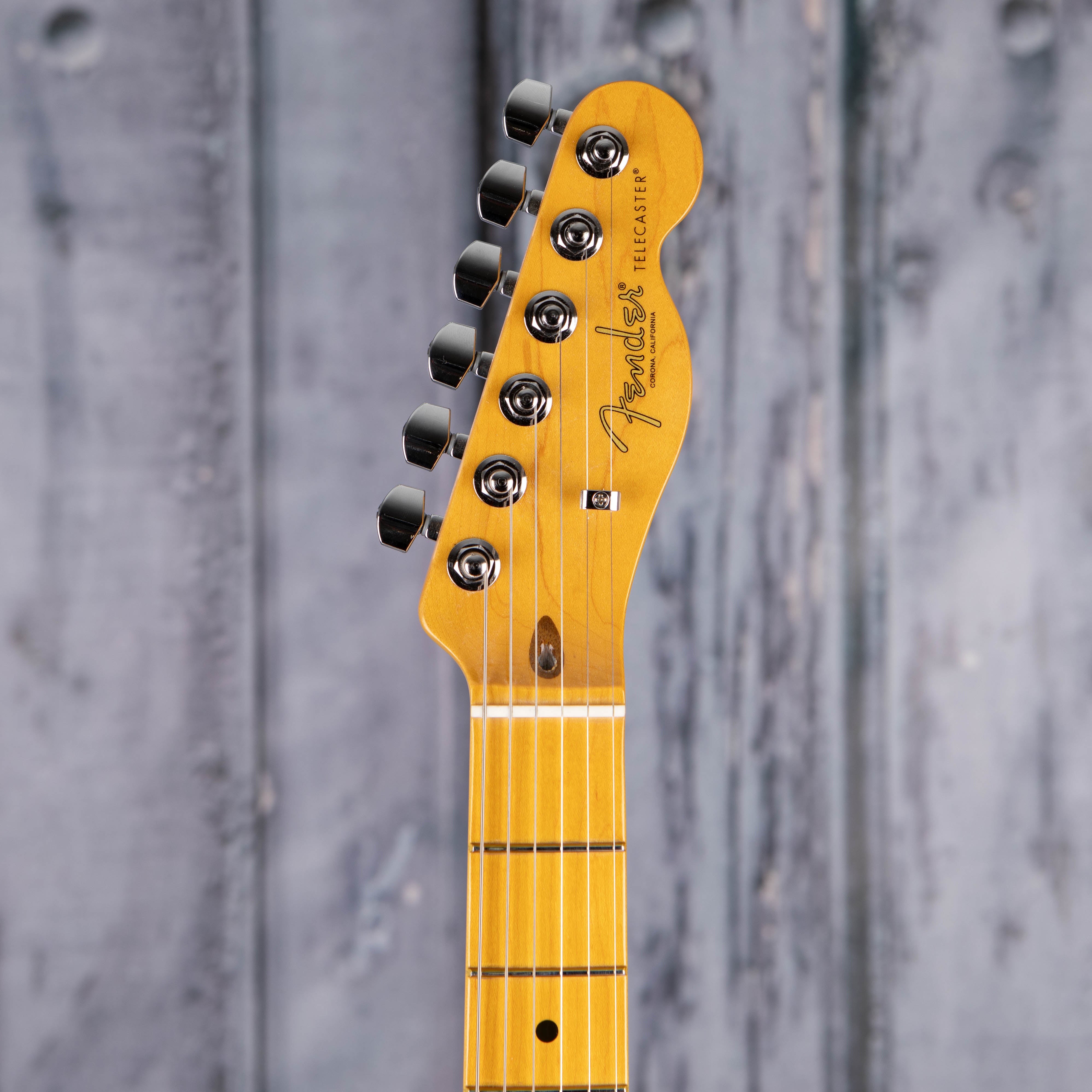 Fender American Professional II Telecaster Electric Guitar, Butterscotch Blonde, front headstock