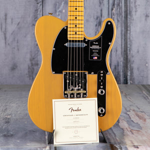 Fender American Professional II Telecaster Electric Guitar, Butterscotch Blonde, coa