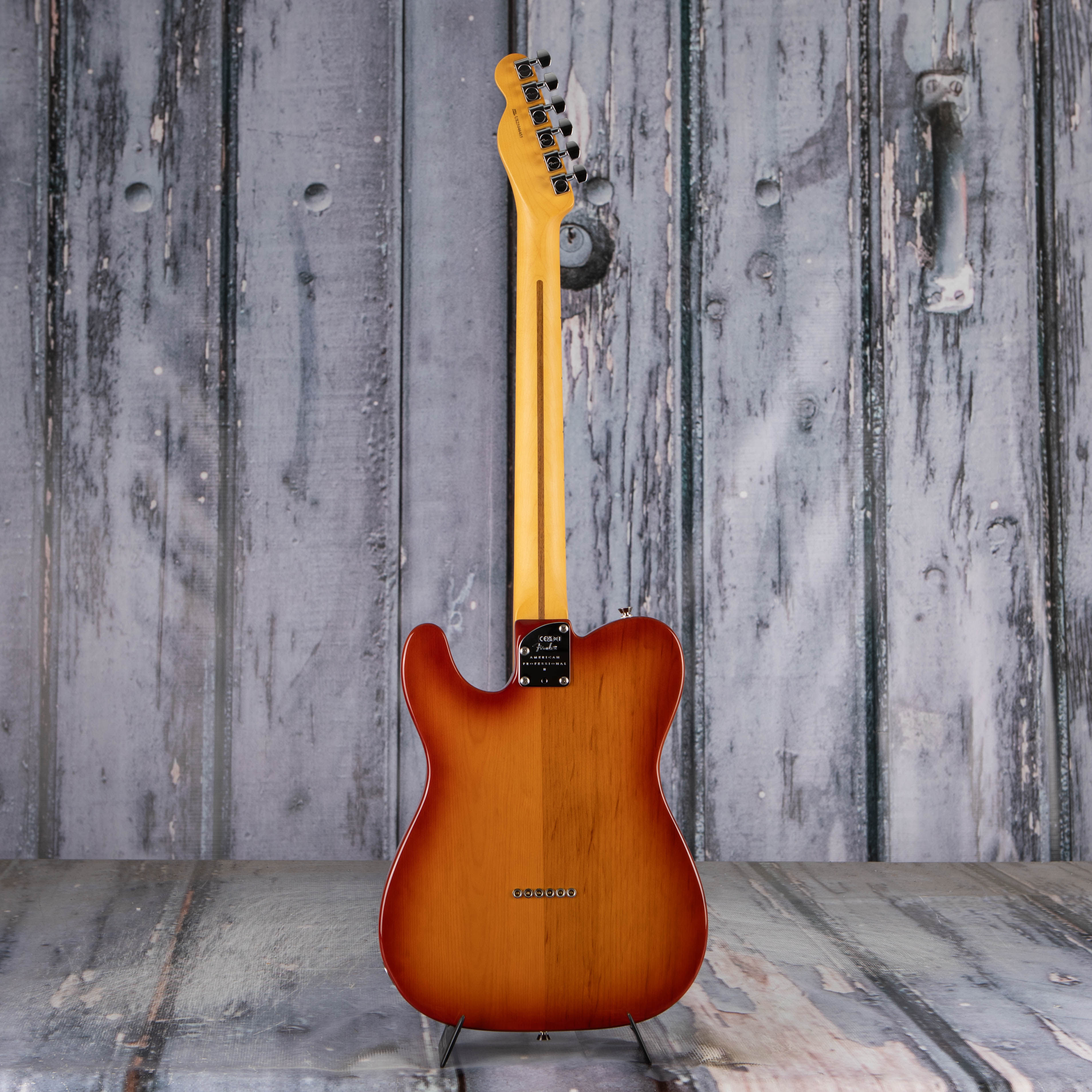 Fender American Professional II Telecaster Electric Guitar, Sienna Sunburst, back