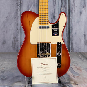 Fender American Professional II Telecaster Electric Guitar, Sienna Sunburst, coa