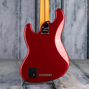 Fender American Ultra II Jazz Bass V 5-String Guitar, Sinister Red, back closeup