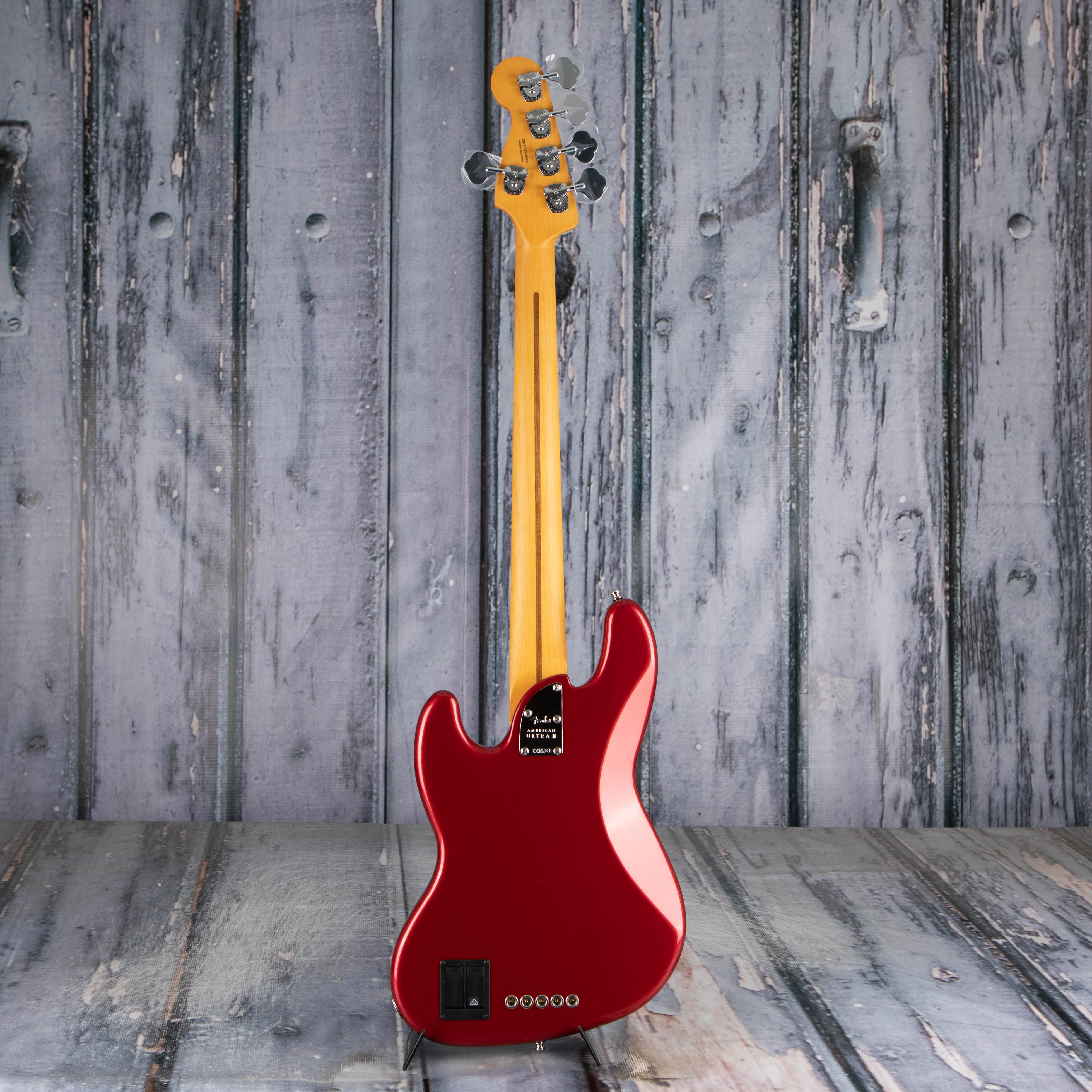 Fender American Ultra II Jazz Bass V 5-String Guitar, Sinister Red, back