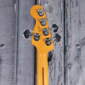 Fender American Ultra II Jazz Bass V 5-String Guitar, Sinister Red, back headstock
