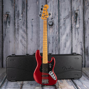 Fender American Ultra II Jazz Bass V 5-String Guitar, Sinister Red, case