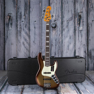 Fender American Ultra Jazz Bass V 5-String Bass Guitar, Rosewood Fingerboard, Mocha Burst, case