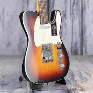 Fender American Ultra Luxe '60s Telecaster Custom Electric Guitar, 3-Color Sunburst, angle