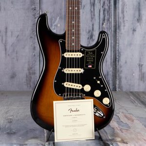 Fender American Ultra Luxe Stratocaster Electric Guitar, Rosewood Fingerboard, 2-Color Sunburst, coa