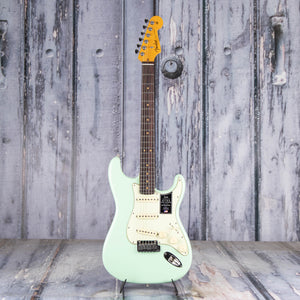 Fender American Ultra Luxe '60s Stratocaster Electric Guitar, Surf Green, front