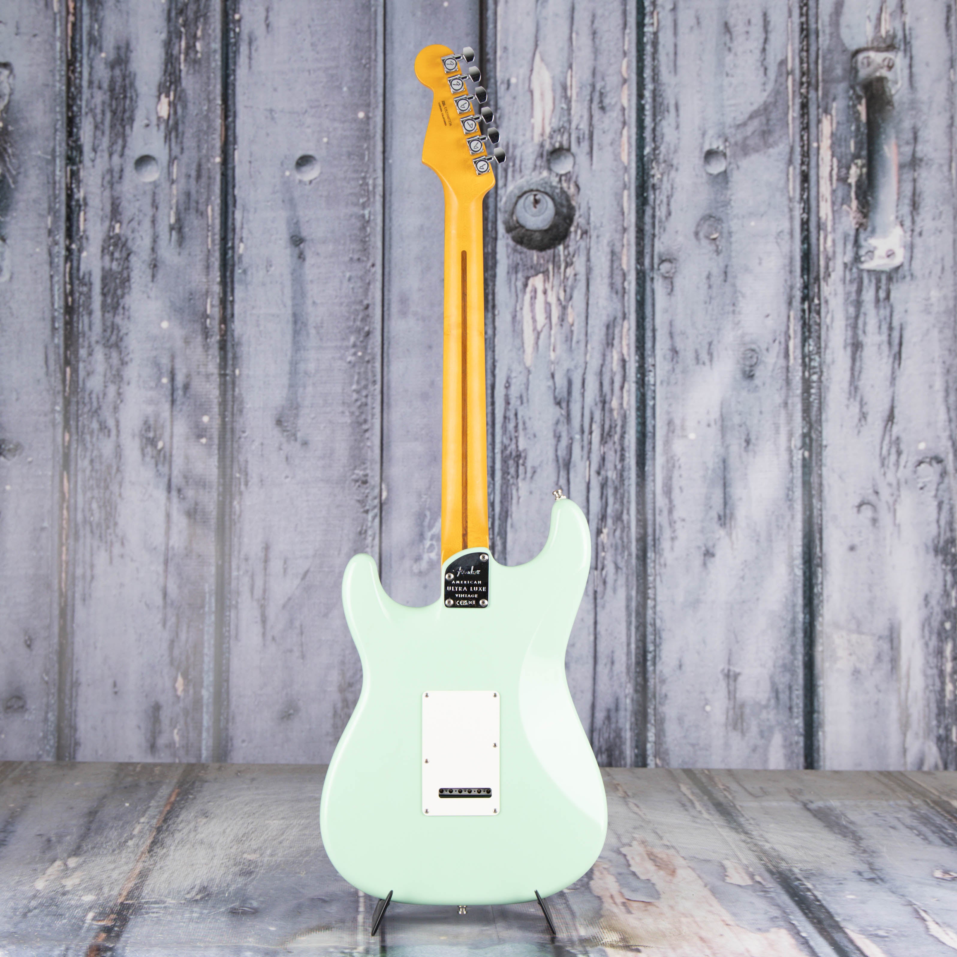 Fender American Ultra Luxe '60s Stratocaster Electric Guitar, Surf Green, back
