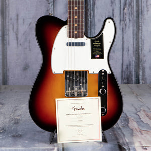 Fender American Vintage 1963 Telecaster Electric Guitar, 3-Color Sunburst, coa