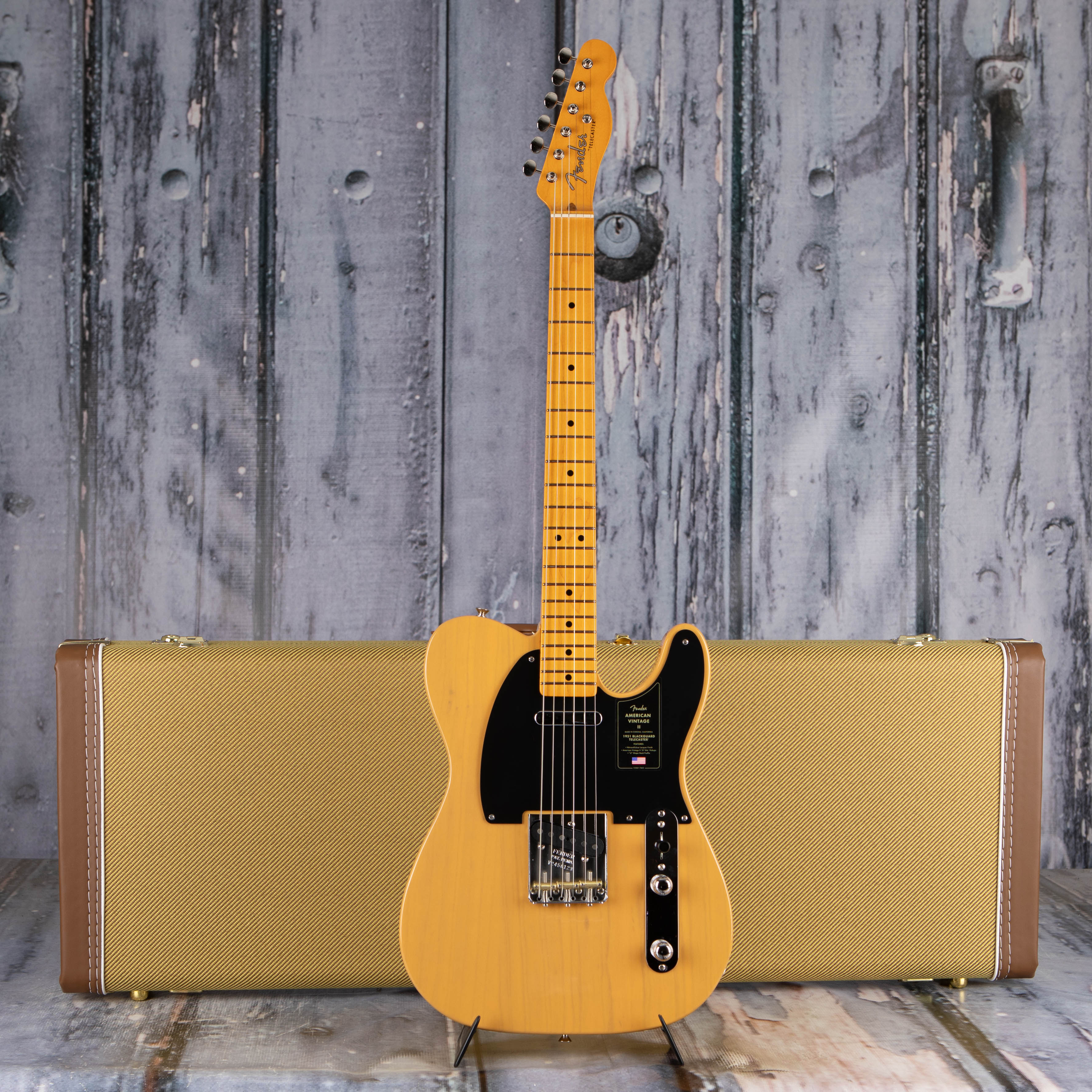 Fender American Vintage II 1951 Telecaster Electric Guitar, Butterscotch Blonde, case