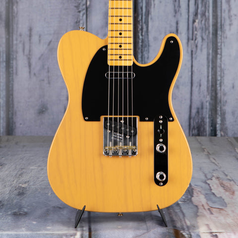 Fender American Vintage II 1951 Telecaster Electric Guitar, Butterscotch Blonde, front closeup