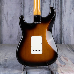 Fender American Vintage II 1957 Stratocaster Electric Guitar, 2-Color Sunburst, back closeup