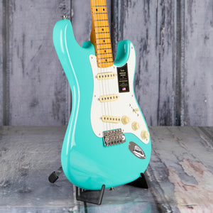 Fender American Vintage II 1957 Stratocaster Electric Guitar, Sea Foam Green, angle