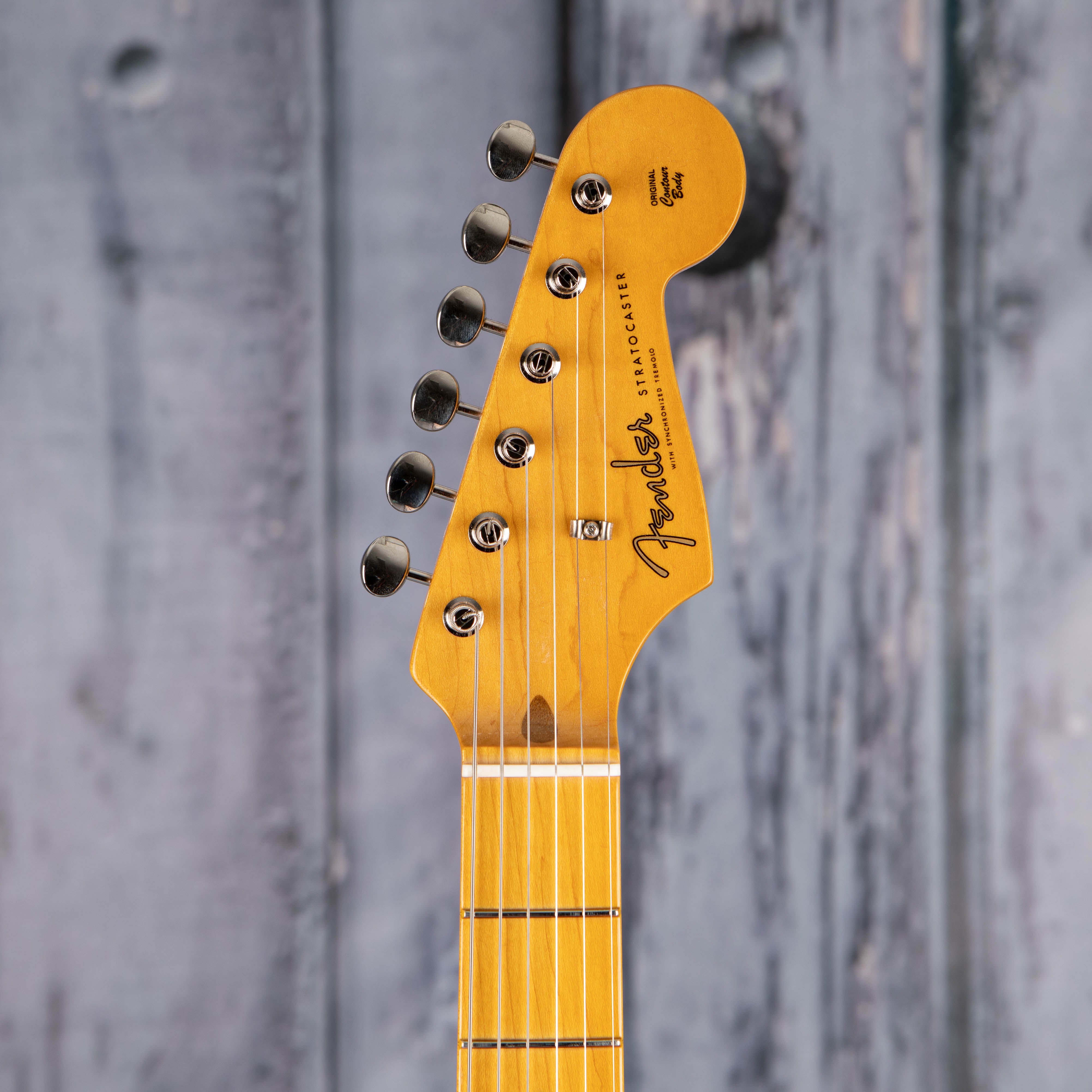 Fender American Vintage II 1957 Stratocaster Electric Guitar, Sea Foam Green, front headstock