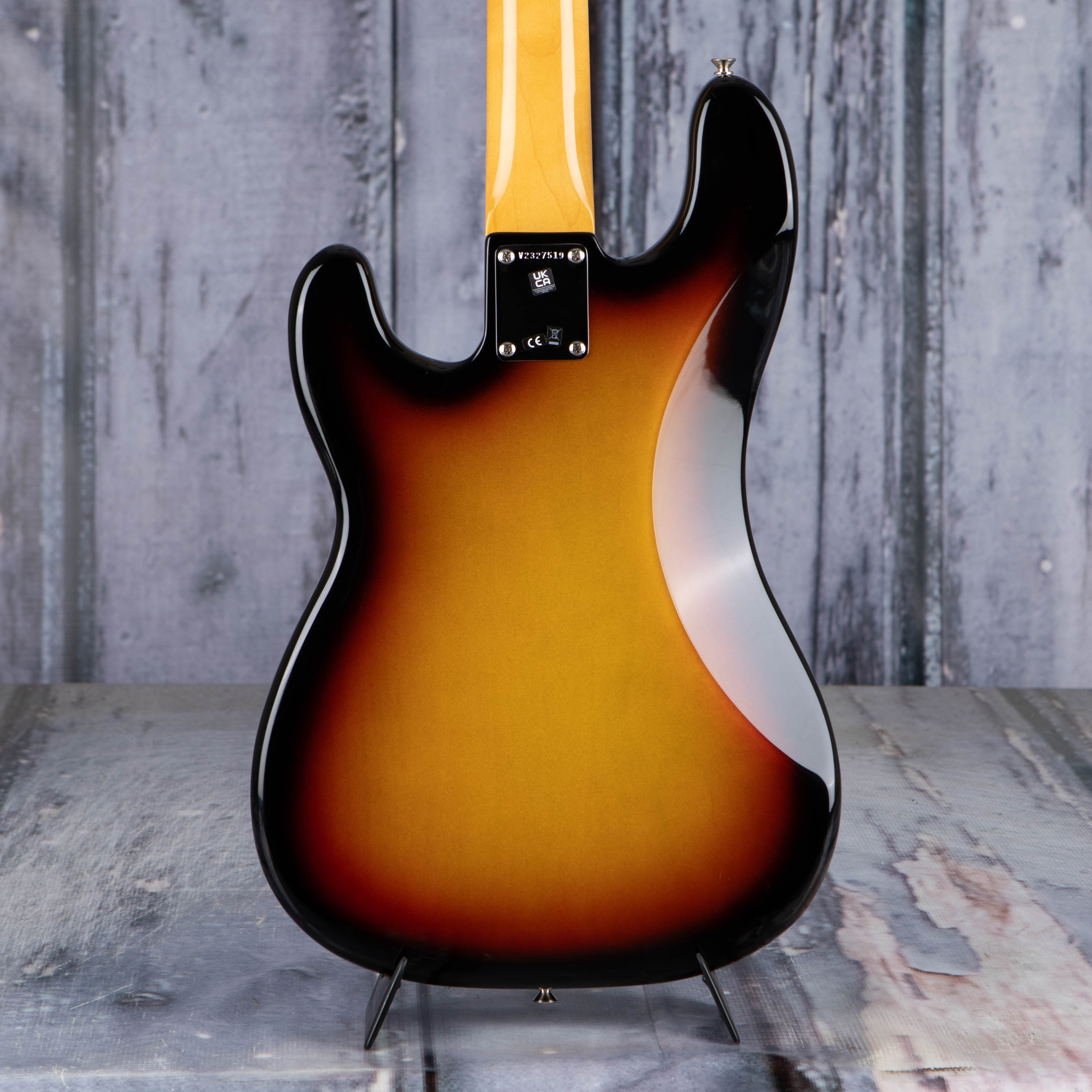 Fender American Vintage II 1960 Precision Bass Guitar, 3-Color Sunburst, back closeup