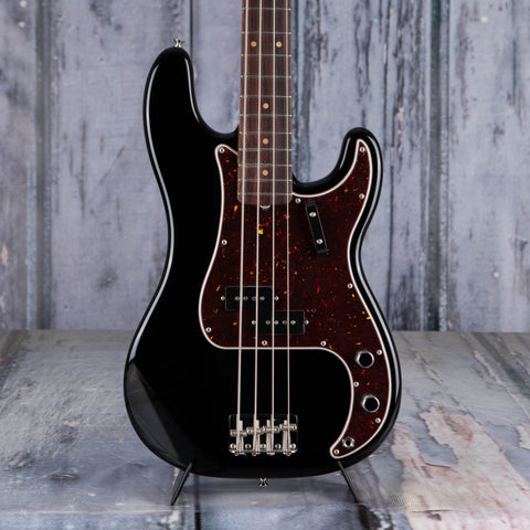 Fender American Vintage II 1960 Precision Bass Guitar, Black, front closeup