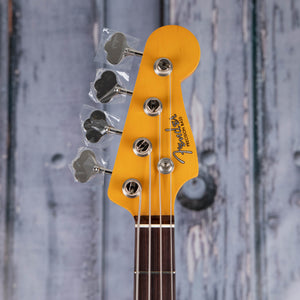 Fender American Vintage II 1960 Precision Bass Guitar, Daphne Blue, front headstock