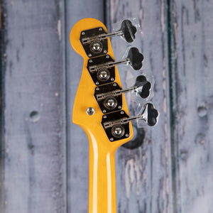 Fender American Vintage II 1960 Precision Bass Guitar, Daphne Blue, back headstock