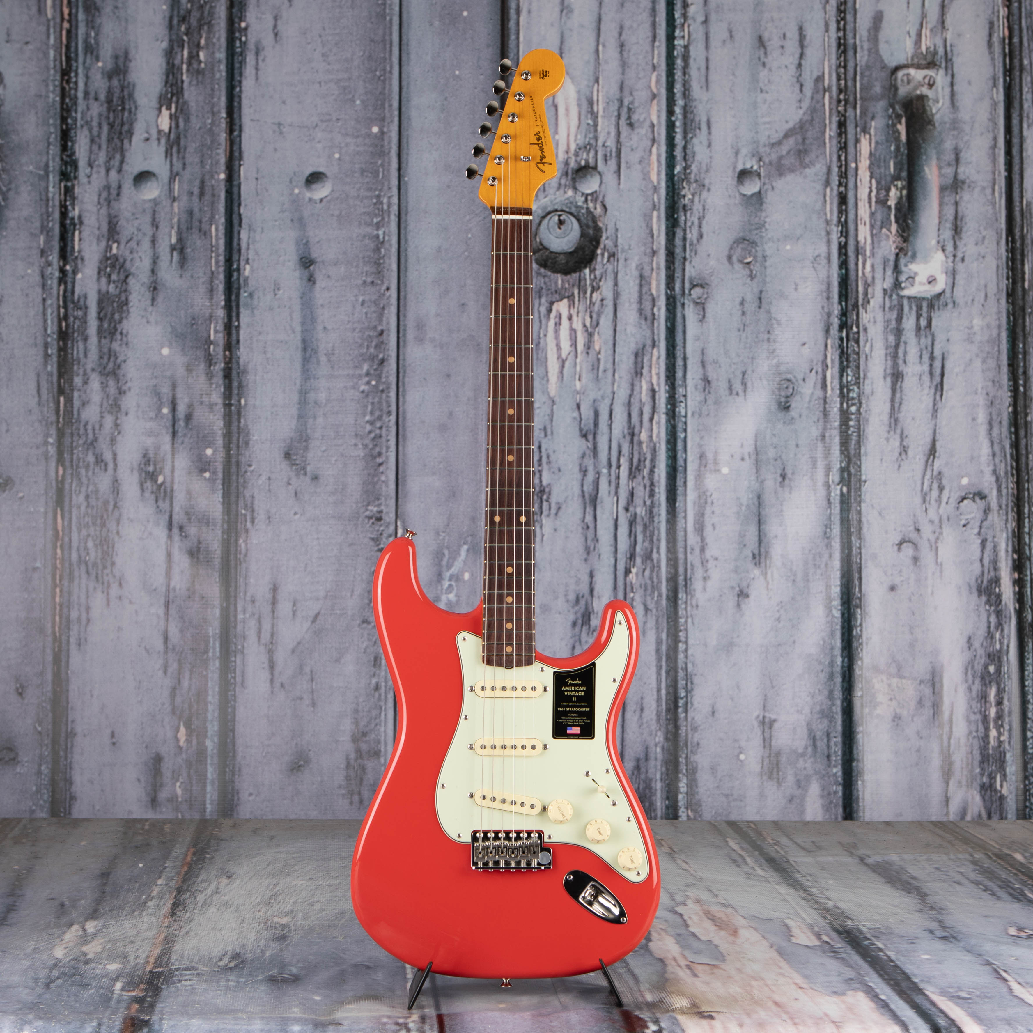 Fender American Vintage II 1961 Stratocaster Electric Guitar, Fiesta Red, front