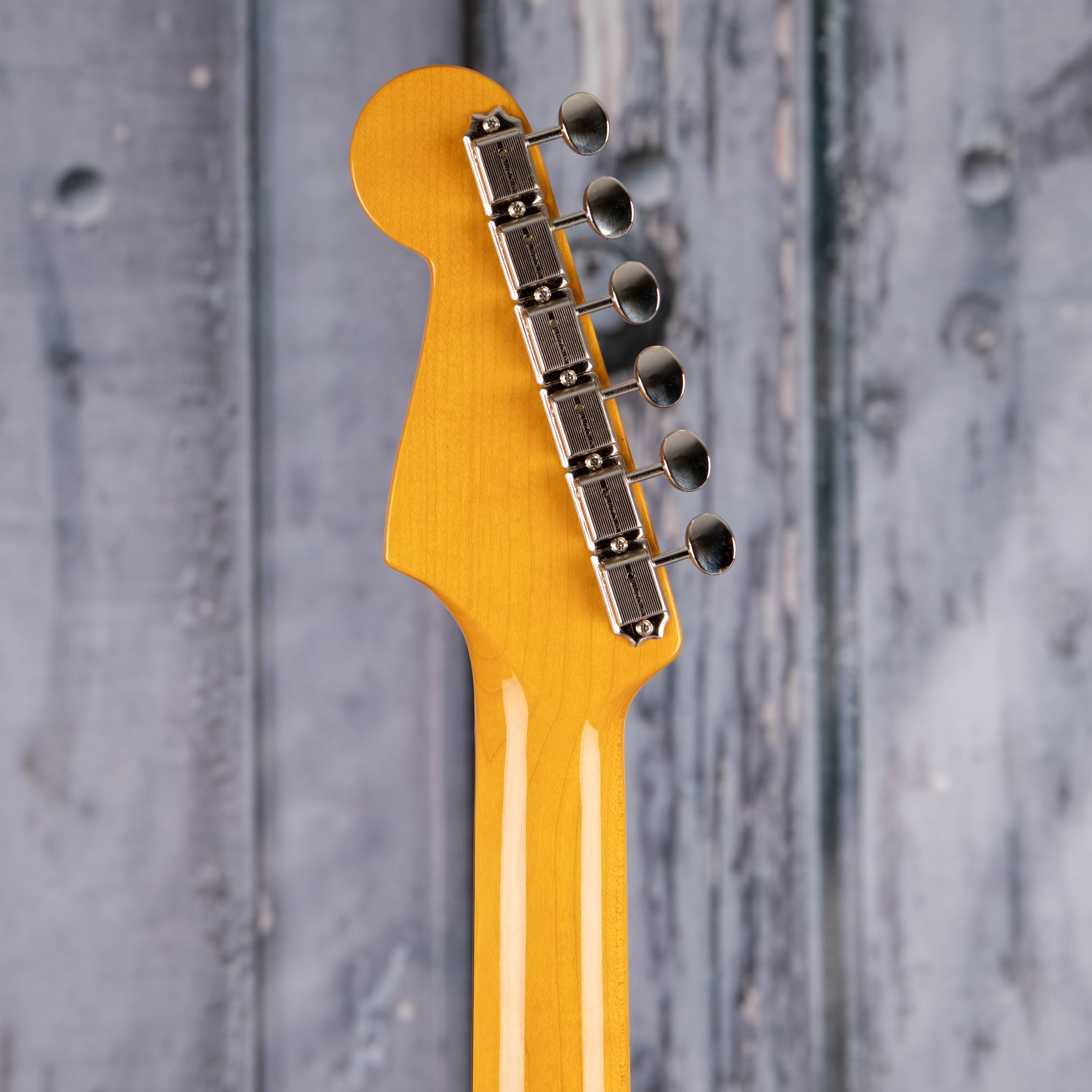 Fender American Vintage II 1961 Stratocaster Electric Guitar, Fiesta Red, back headstock