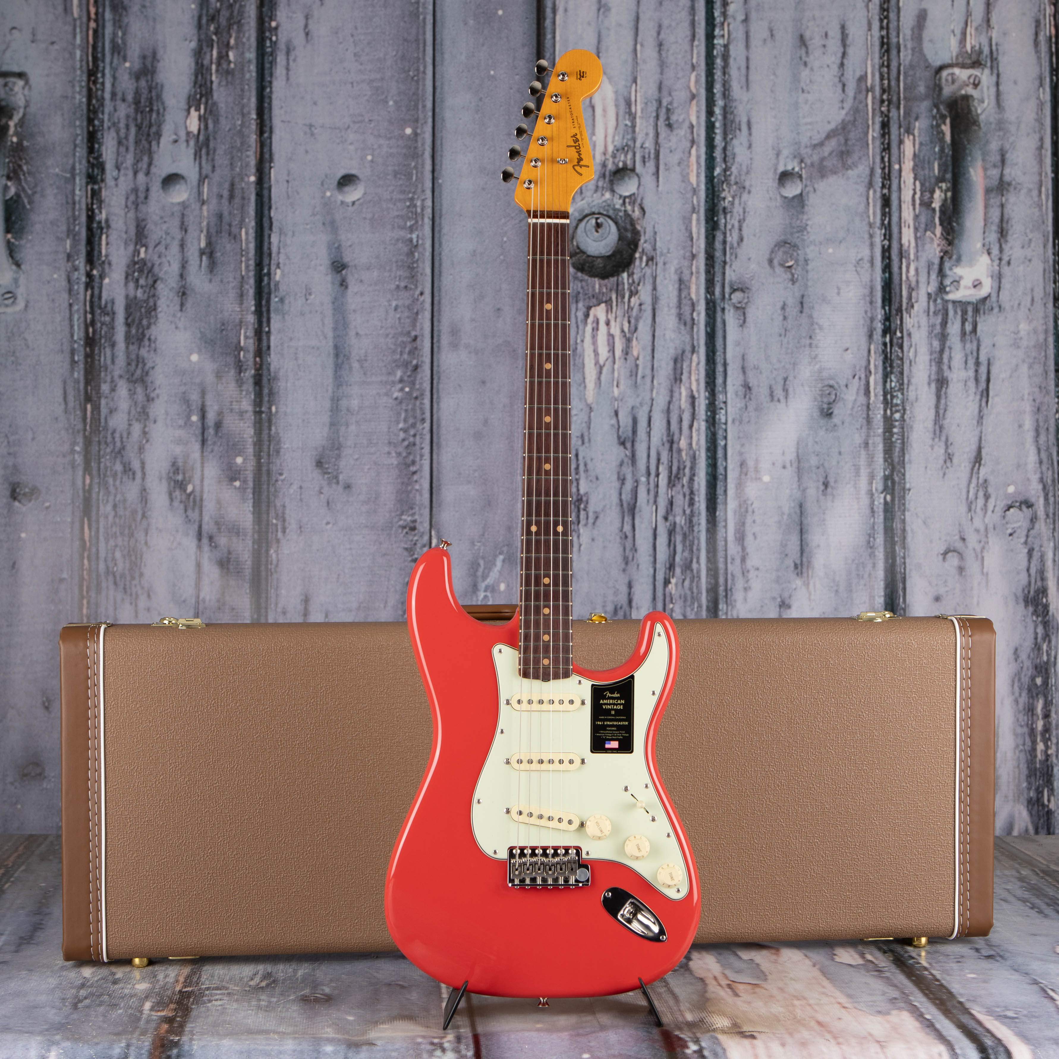 Fender American Vintage II 1961 Stratocaster Electric Guitar, Fiesta Red, case