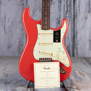 Fender American Vintage II 1961 Stratocaster Electric Guitar, Fiesta Red, coa