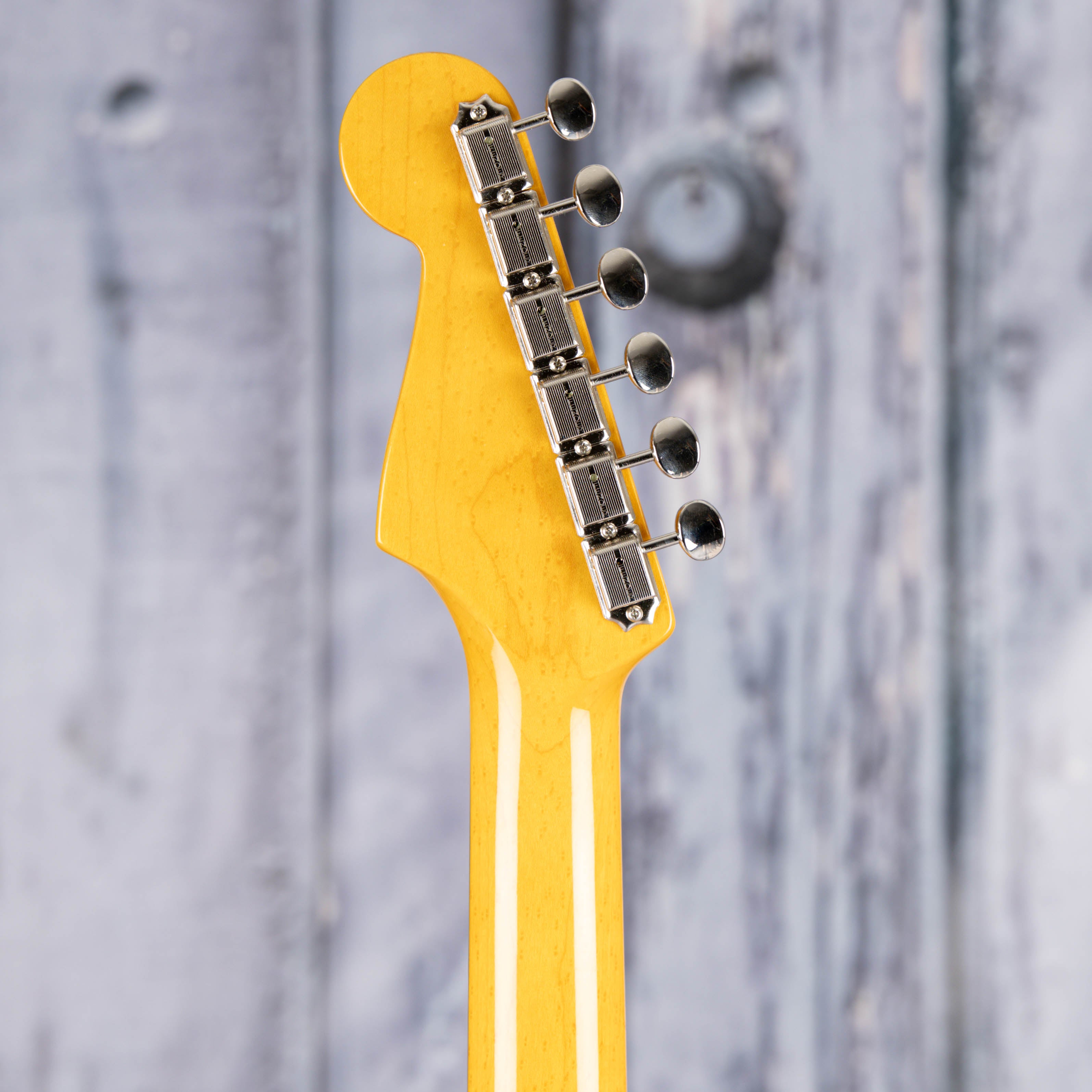 Fender American Vintage II 1961 Stratocaster Electric Guitar, Olympic White, back headstock
