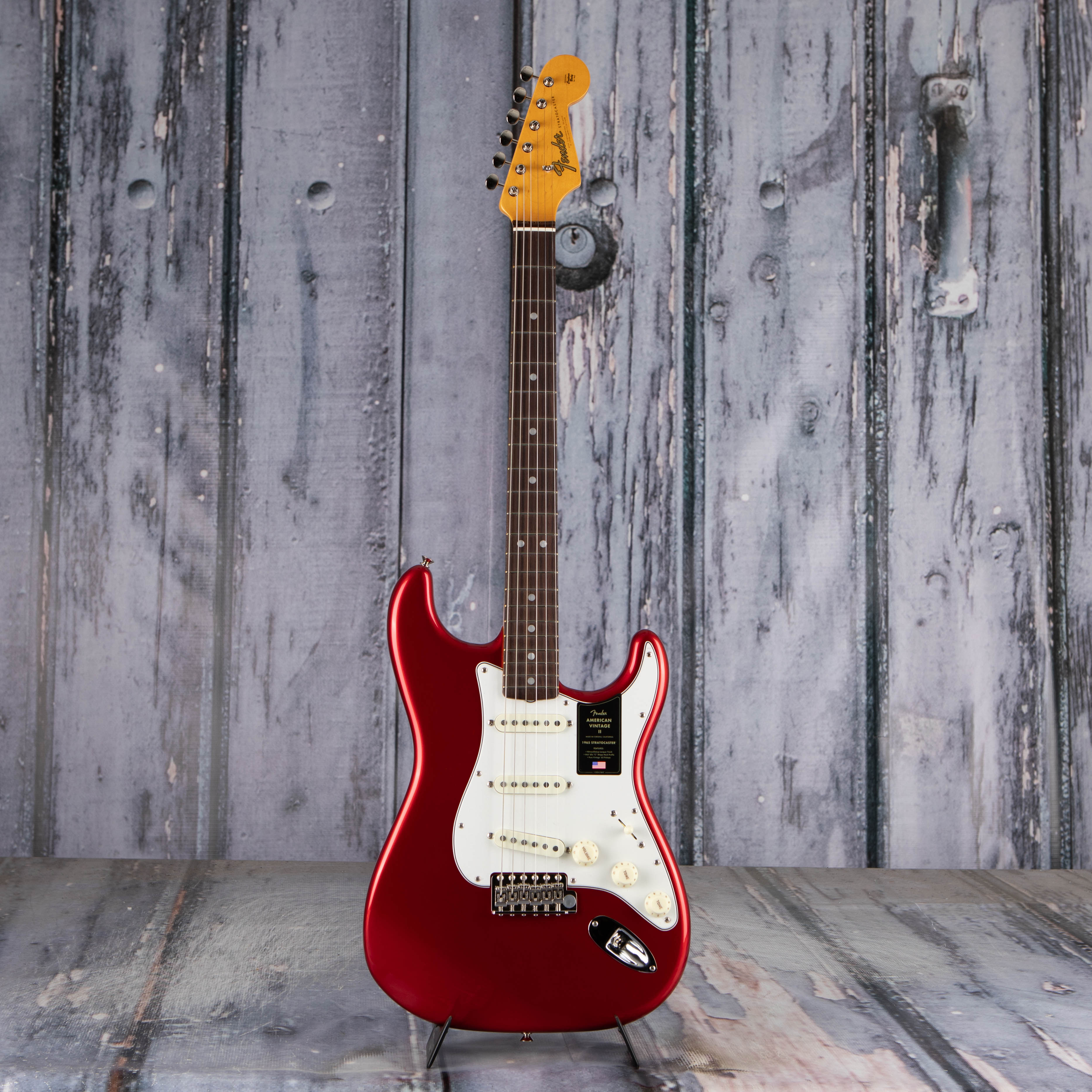 Fender American Vintage II 1965 Stratocaster Electric Guitar, Candy Apple Red, front