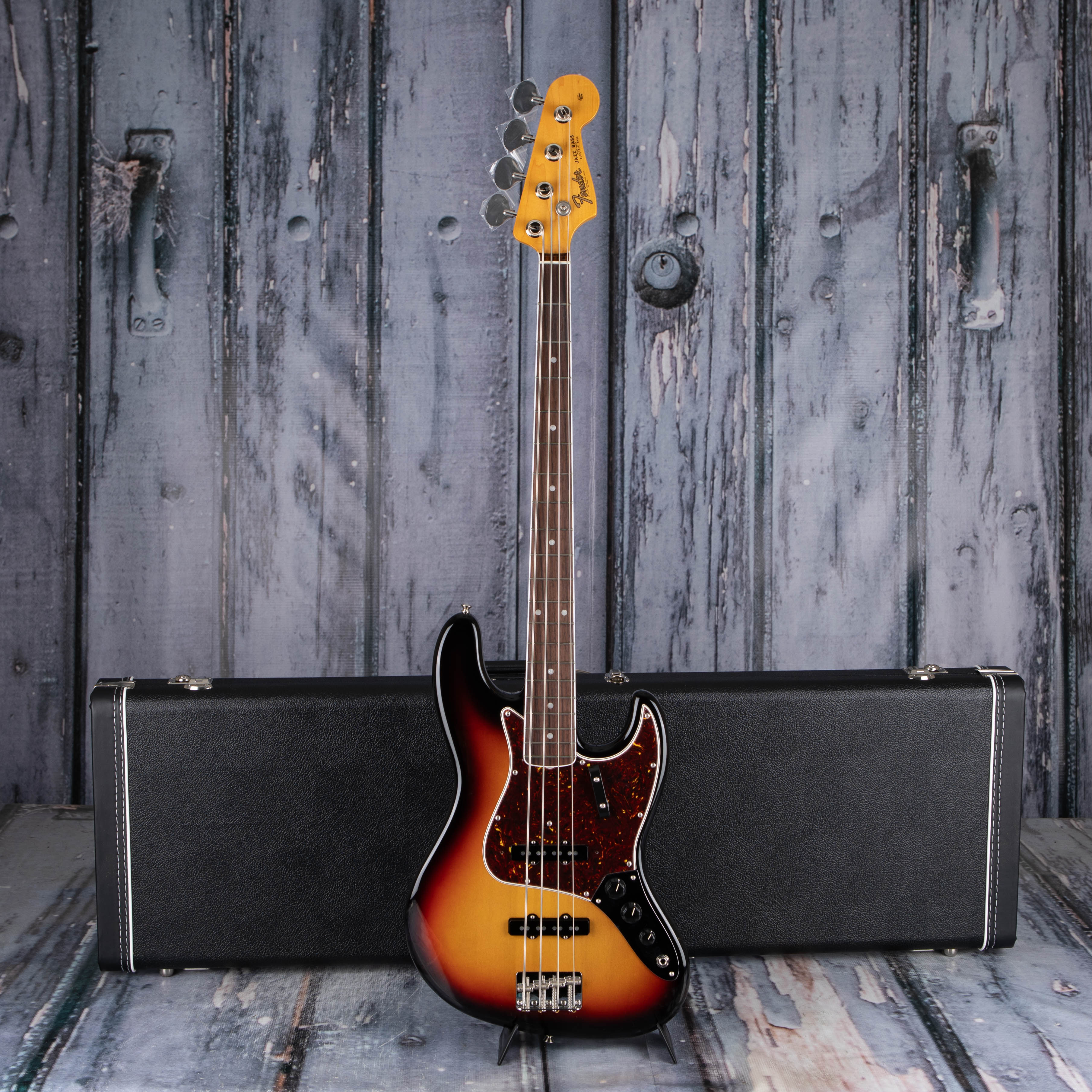 Fender American Vintage II 1966 Jazz Bass Guitar, 3-Color Sunburst, case