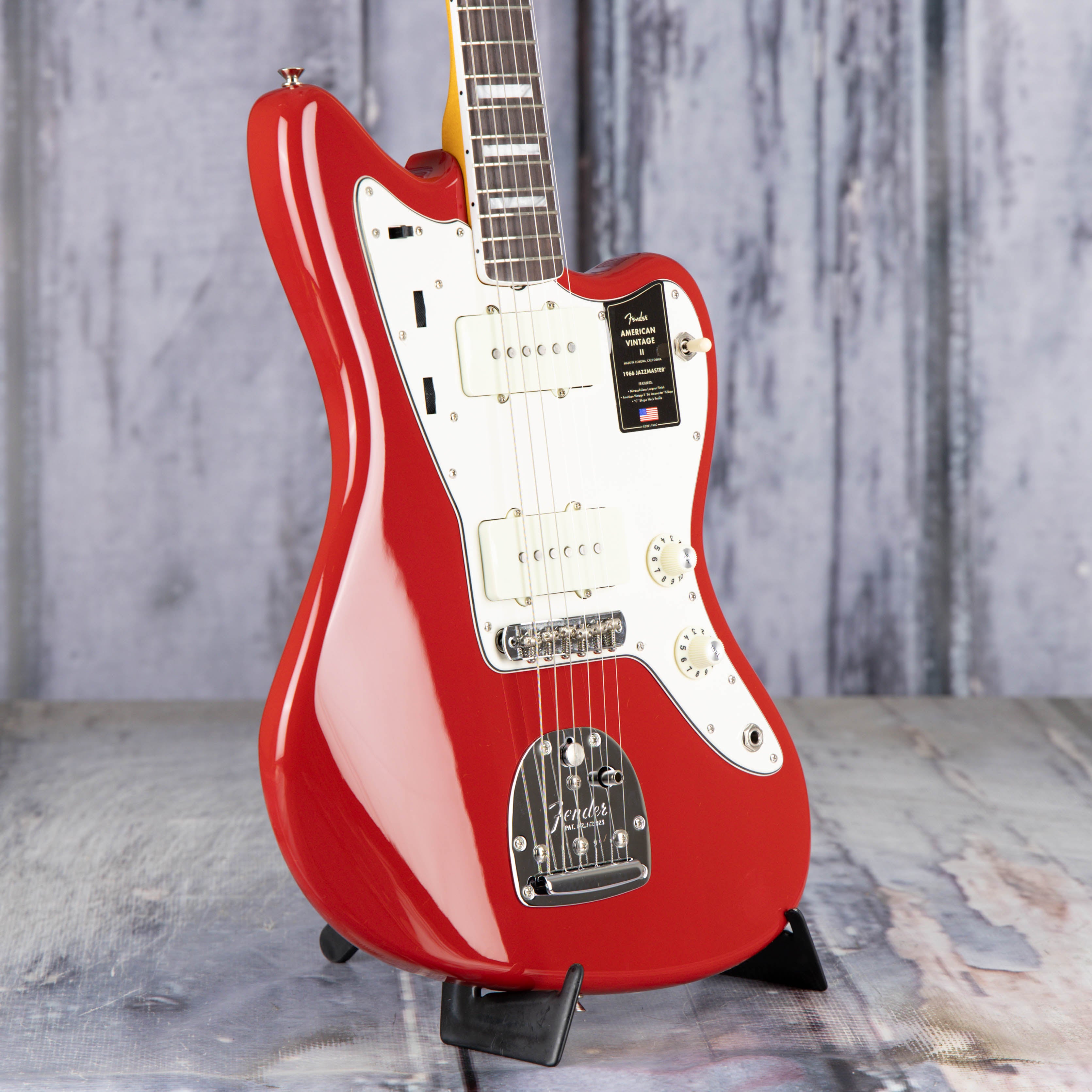 Fender American Vintage II 1966 Jazzmaster Electric Guitar, Dakota Red, angle